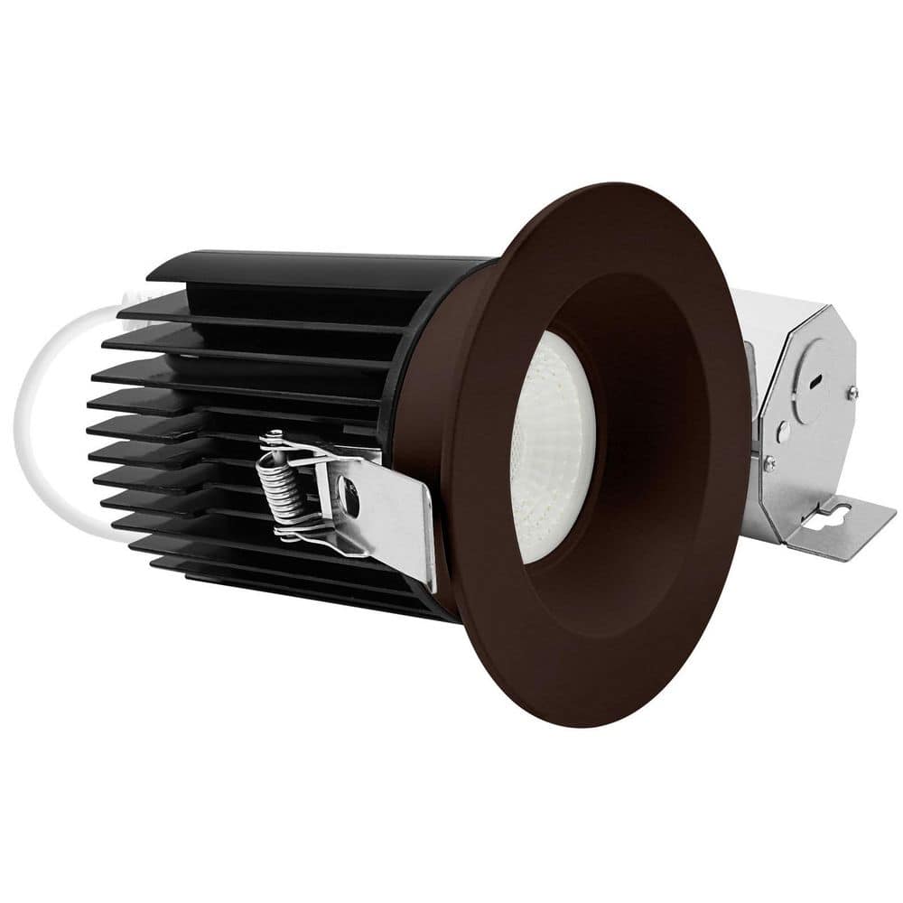 4 in. Integrated LED Trimless Regressed Spotlight with Round Bronze Trim, 5CCT, 60º, 22W, 1700LM, Dimmable, IC Rated price history on PriceWatchPro