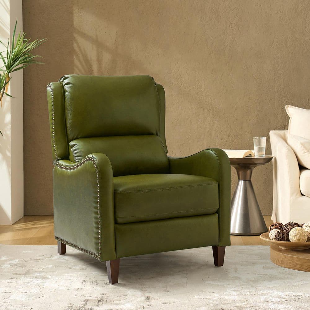 JAYDEN CREATION Hyde Modern Retro Cigar Genuine Leather Recliner
