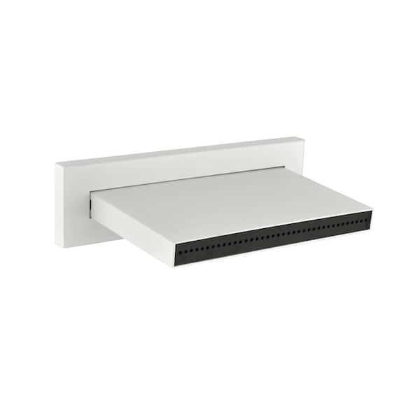 Single-Handle Wall Mount Waterfall Roman Tub Faucet without Hand Shower in White