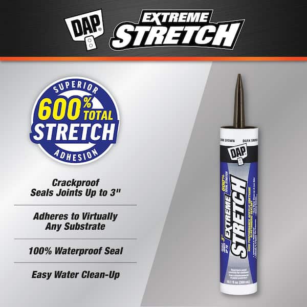 Extreme Stretch 10.1 oz. Dark Brown Premium Crackproof Elastomeric Sealant (12-Pack)