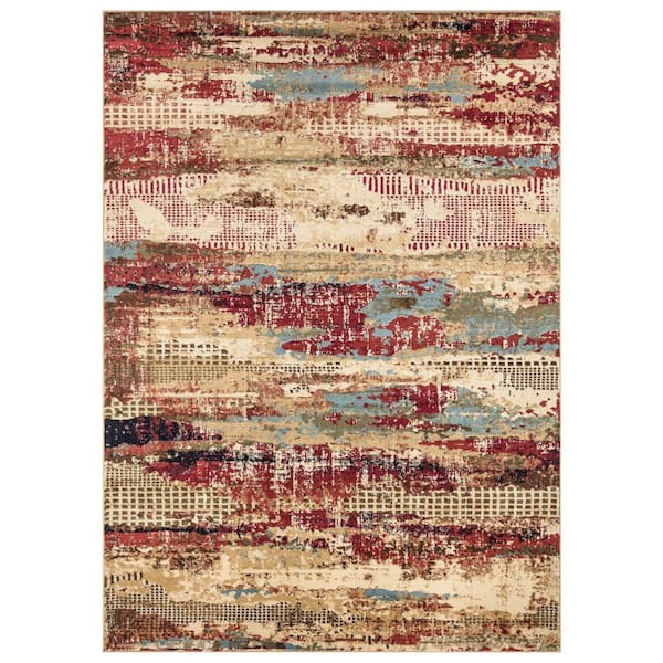 Unbranded Destiny Abstract Multi 8 ft. x 10 ft. Area Rug
