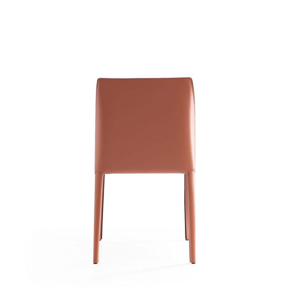 Manhattan Comfort Paris Clay Saddle Leather Upholstered Dining Chair Set