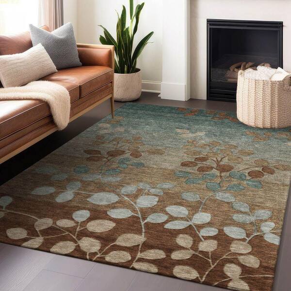 Chantille Machine Washable Indoor/Outdoor Abstract ACN1900 Mocha 3 ft. x 4 ft. Area Rug