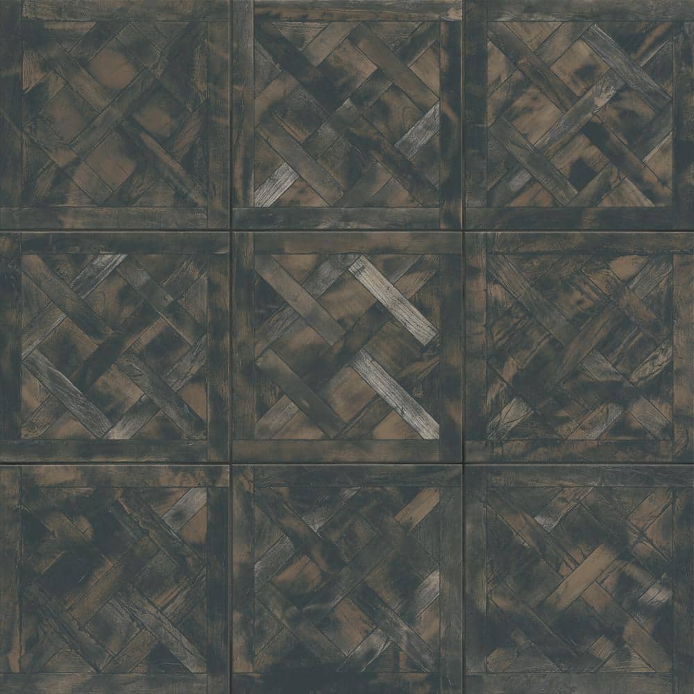 Kings Forest Lattice Black 8-3/4 in. x 8-3/4 in. Ceramic Floor and Wall Take Home Tile Sample price history on PriceWatchPro