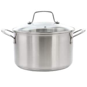Calphalon Select 5 qt. Round Stainless Steel Dutch Oven with Glass Lid  2067143 - The Home Depot