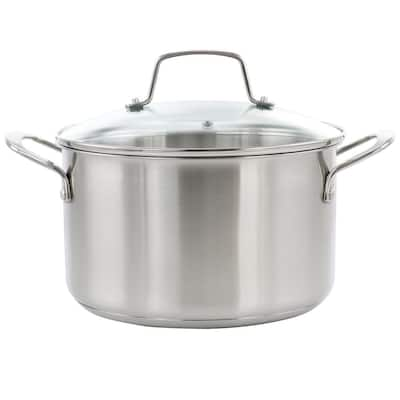 BERGNER 8 qt. Stainless Steel Dutch Oven with Lid BGUS10108STS - The Home  Depot