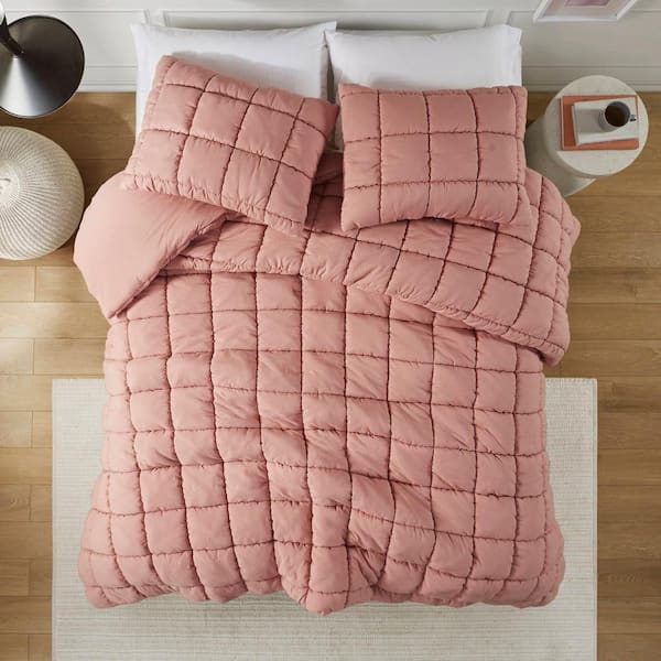 Dream Puff Rose Microfiber Full/Queen Comforter Set