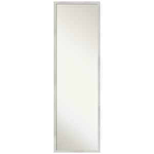Non-Beveled Svelte Silver 15.5 in. W x 49.5 in. H Full Length Framed On the Door Mirror