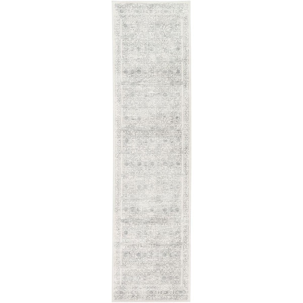 Errol Cream 3 ft. x 10 ft. Indoor Distressed Oriental Area Rug
