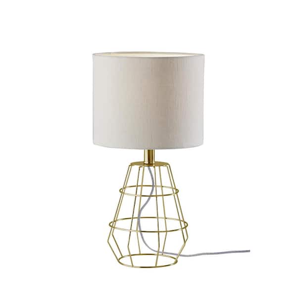 Simplee Adesso Victor 19 in. Antique Brass Table Lamp