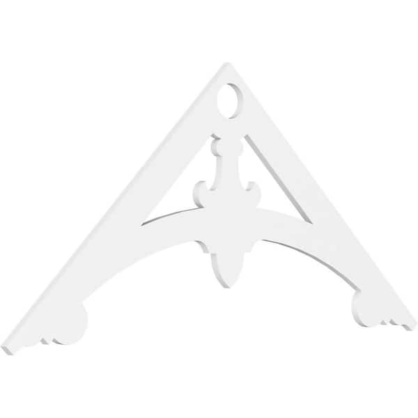 Ekena Millwork 1 in. x 72 in. x 33 in. (11/12) Pitch Sellek Gable Pediment Architectural Grade PVC Moulding