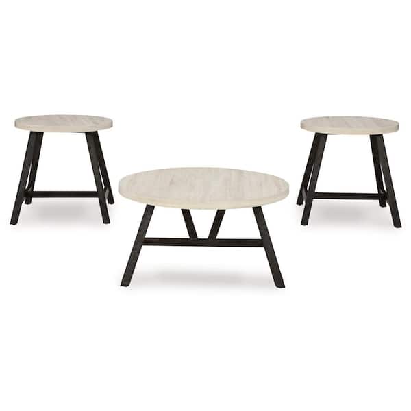 Fladona 3 Pack Tables - Black/White