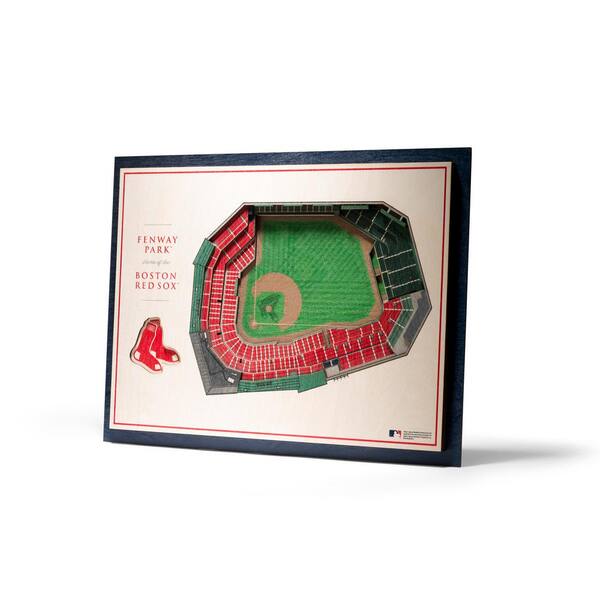 YouTheFan MLB Boston Red Sox 5-Layer Stadiumviews 3D Wooden Wall Art
