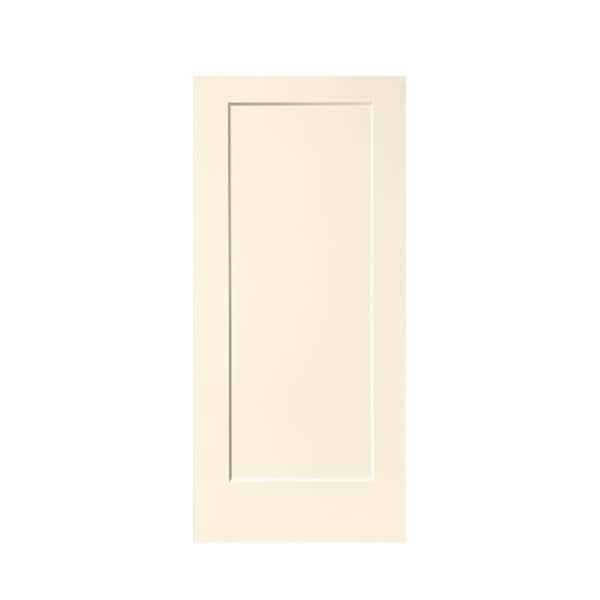 CALHOME 30 in. x 80 in. Beige Stained Composite MDF 1-Panel Interior Barn Door Slab