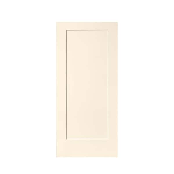 CALHOME 36 in. x 80 in. Beige Stained Composite MDF 1-Panel Interior Barn Door Slab