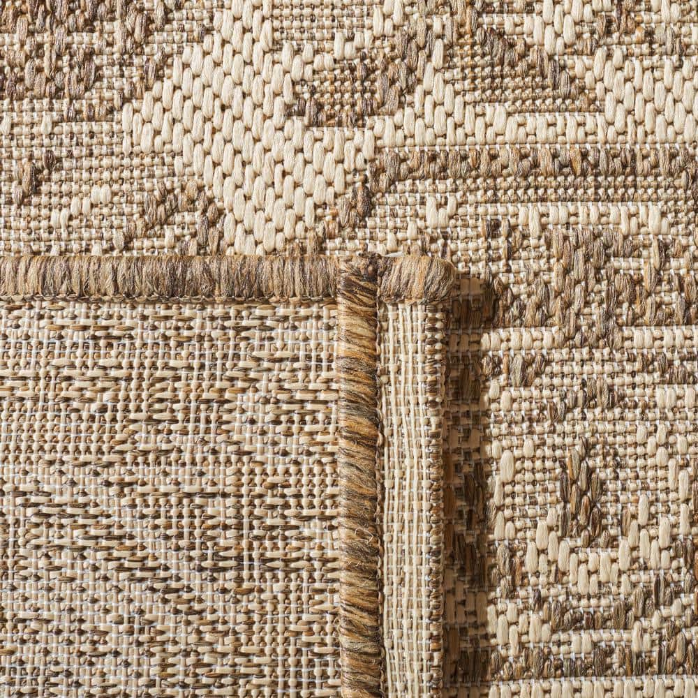 Cream Beige Synthetic Non-slip Indoor/Outdoor Area Rug, 2'2" x 4'