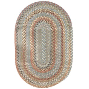 Greenwich Seaweed Multi 2 ft. x 4 ft. Oval Indoor Braided Area Rug