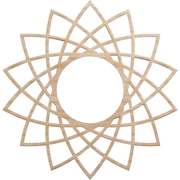 Ekena Millwork 0.375 in. x 6.875 in. x 18 in. Wood Medallion Moulding