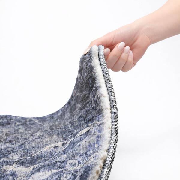 Dream Shag Premium Machine Washable Abstract ADS670 Navy 10 ft. x 14 ft. Area Rug