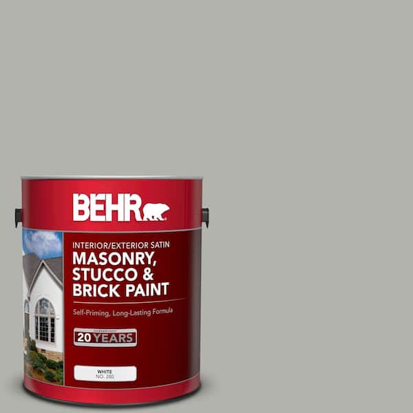 1 gal. #BXC-25 Colonnade Gray Satin Interior/Exterior Masonry, Stucco and Brick Paint