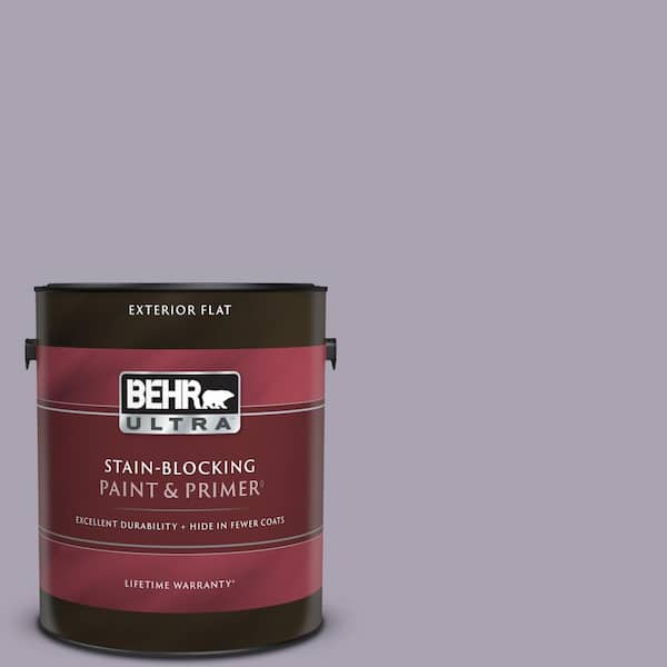 BEHR ULTRA 1 gal. #N560-3 Luxe Lilac Flat Exterior Paint & Primer