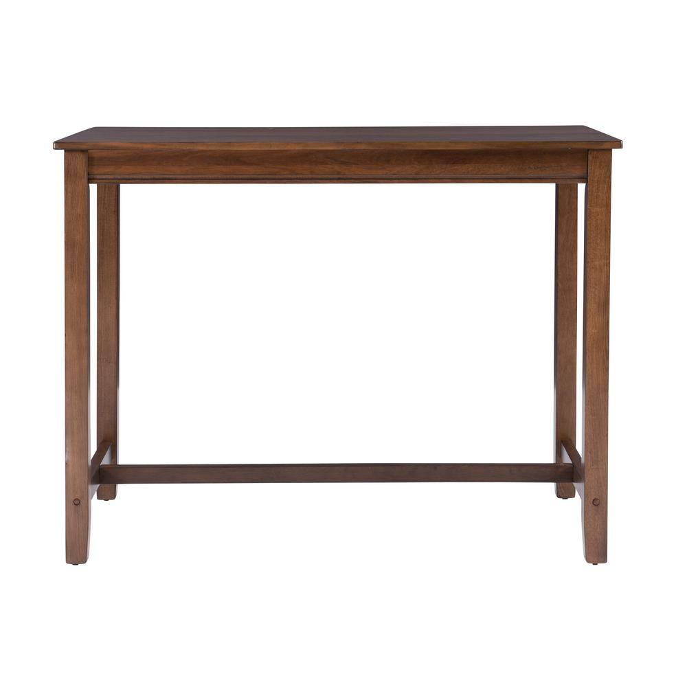Linon Home Decor Claridge Rustic Brown 36" Counter Height Pub Table THD02880 The Home Depot