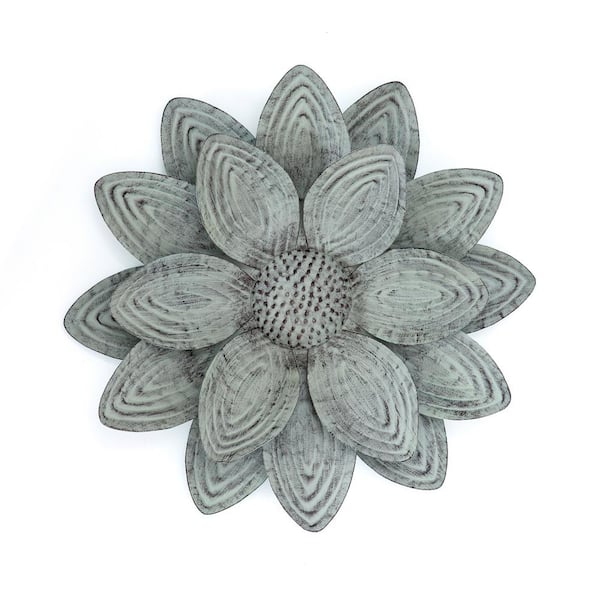 HABITAT DECOR Shasta Green Floral Iron Wall Art