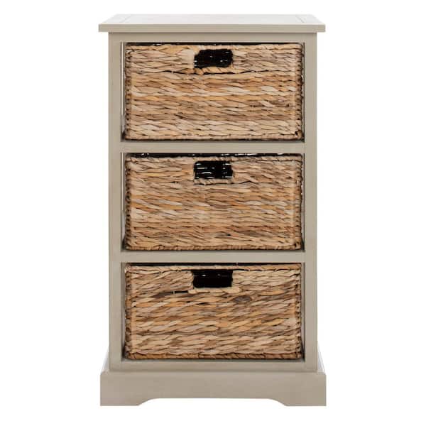 SAFAVIEH Halle 3-Drawer Rustic Gray Chest
