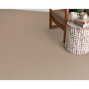 Longmont - Saddle - Brown 13.2 ft. 37 oz. Wool Pattern Installed Carpet