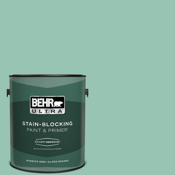 BEHR ULTRA 1 gal. #M420-4 Jade Mountain Extra Durable Semi-Gloss Enamel Interior Paint & Primer