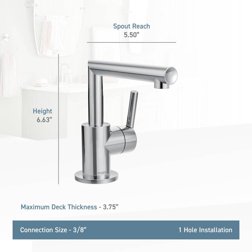 Matte Black Modern Single Hole Bathroom Faucet