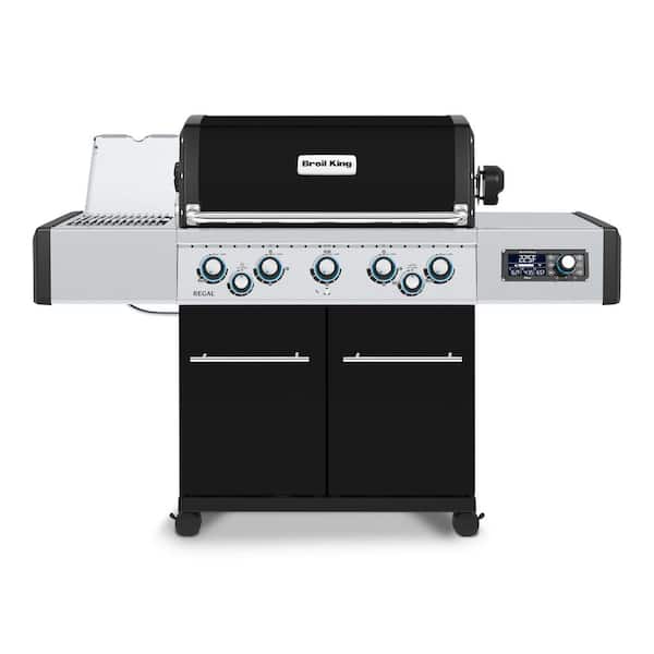 Regal Q 590 Pro IR 5-Burner Natural Gas Grill in Stainless Steel with Side Burner and Rear Rotisserie Burner