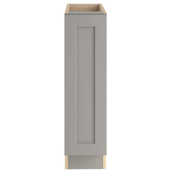 Hampton Bay Edson Shaker Assembled 9x34.5x24 in. Base Cabinet in Gray