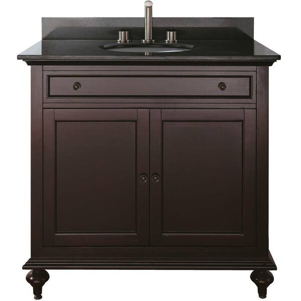 Avanity Merlot 36 in. W x 21 in. D x 34 in. H Vanity Cabinet Only in Espresso