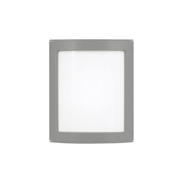 Generation Lighting Omni 1-Light Outdoor Silver Small LED Opal Glass Wall Light