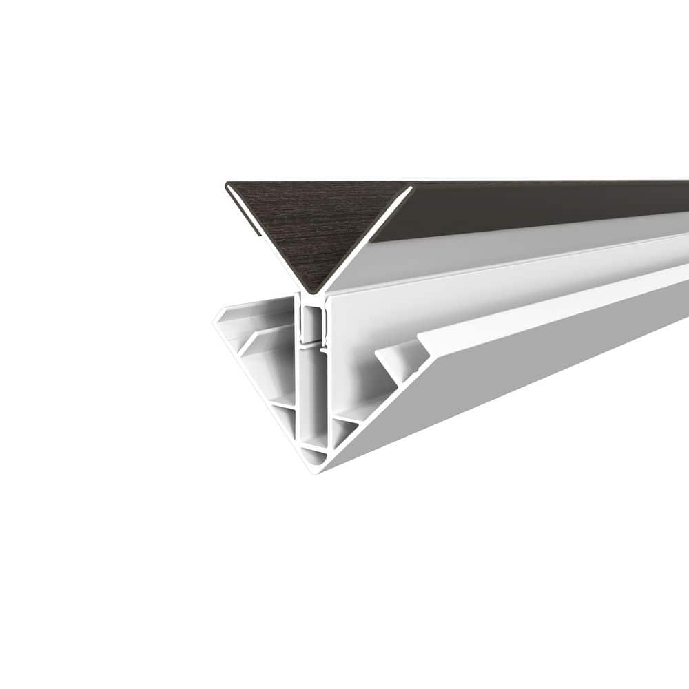 Alusions 3.25 in. x 3.19 in. x 8 ft. Spanish Walnut Composite Aluminum Inside Corner Trim Kit  for 1 in. Board price history on PriceWatchPro