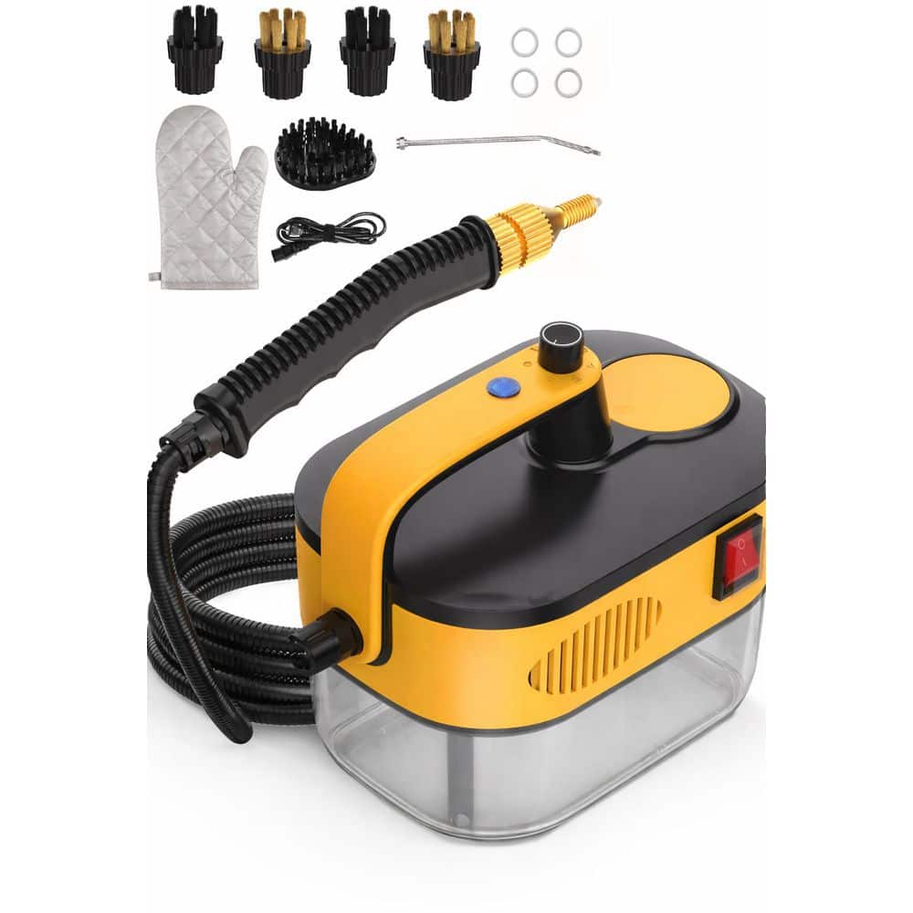 1500W Corded Steam Cleaner with 15s Heat-Up, 1.2L Tank, 6-Level Adjustable Steamer, 11pcs Accessories for Floors, Yellow price history on PriceWatchPro