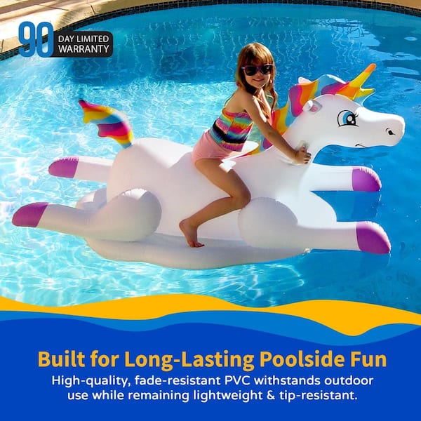 靉嘔 「Innner Rainbow - mare」あいおう インナーレインボー Blue Wave Cloud Rider Rainbow Unicorn Inflatable Ride-On