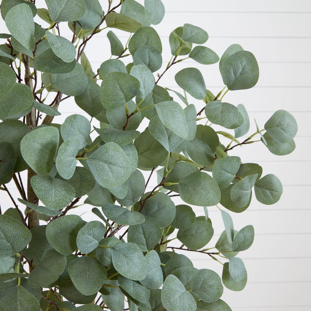 6-Foot Artificial Eucalyptus Tree in Black Plastic Pot