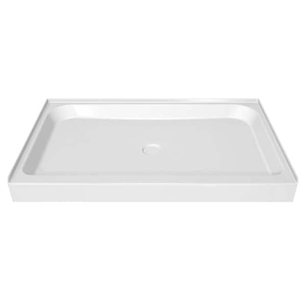 MAAX 42 in. x 36 in. Single Threshold Shower Base in White