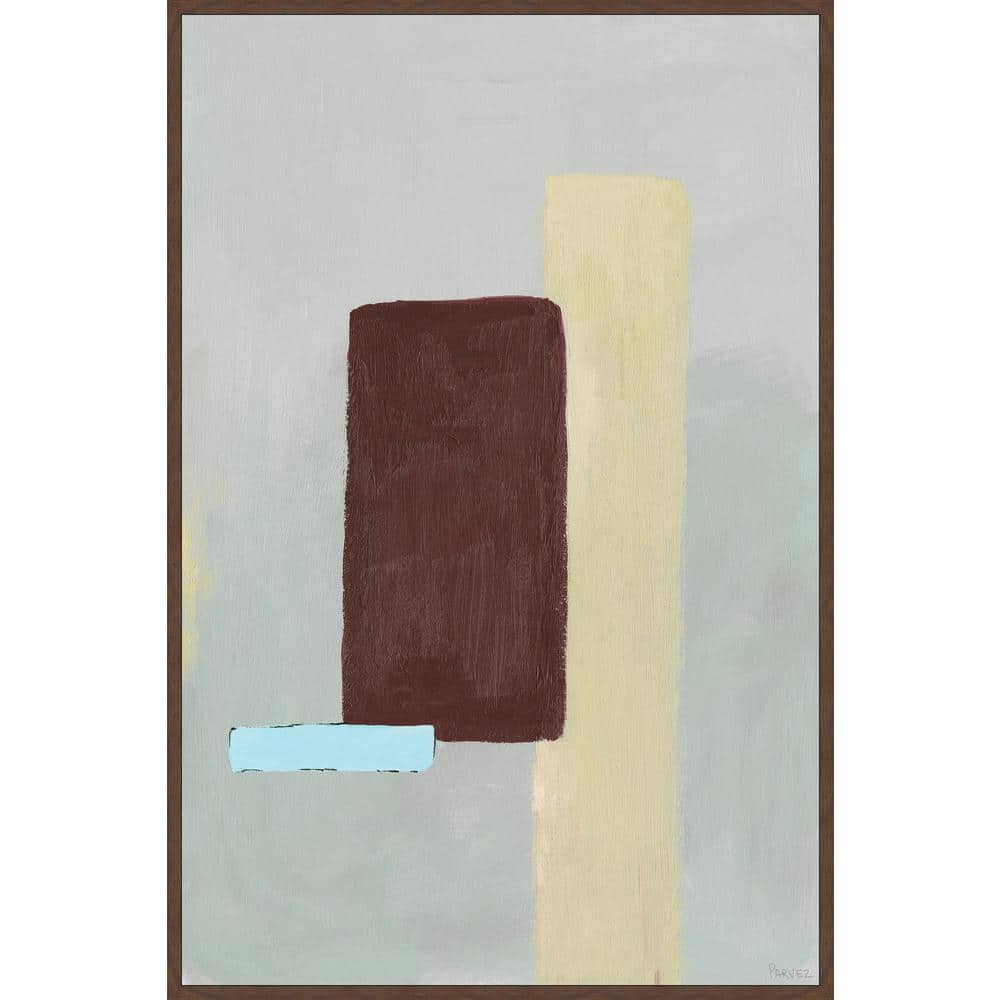 Narrow Boxes by Parvez Taj Floater Framed Canvas Abstract Art Print 30 in. 