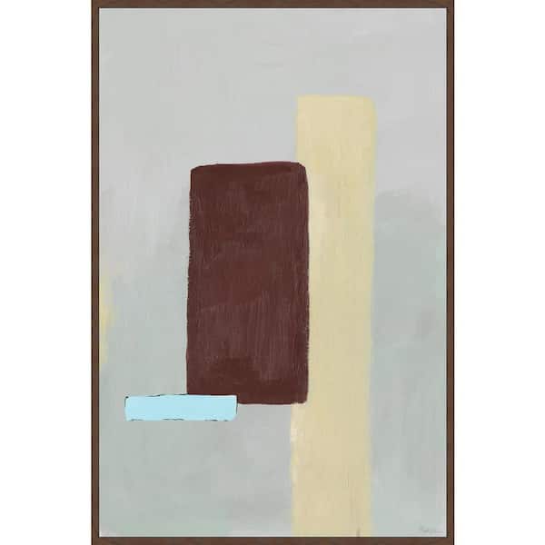 Unbranded "Narrow Boxes" by Parvez Taj Floater Framed Canvas Abstract Art Print 30 in. x 20 in.
