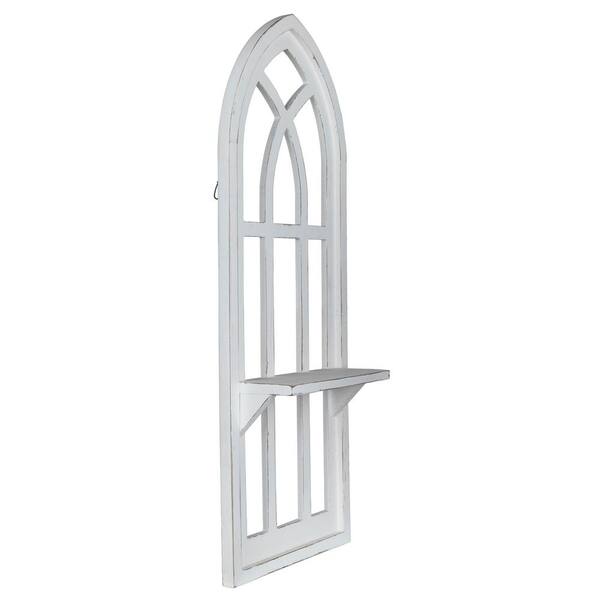 Stratton Home Decor Distressed Window Arch With Shelf Wall Decor S36946 The Home Depot