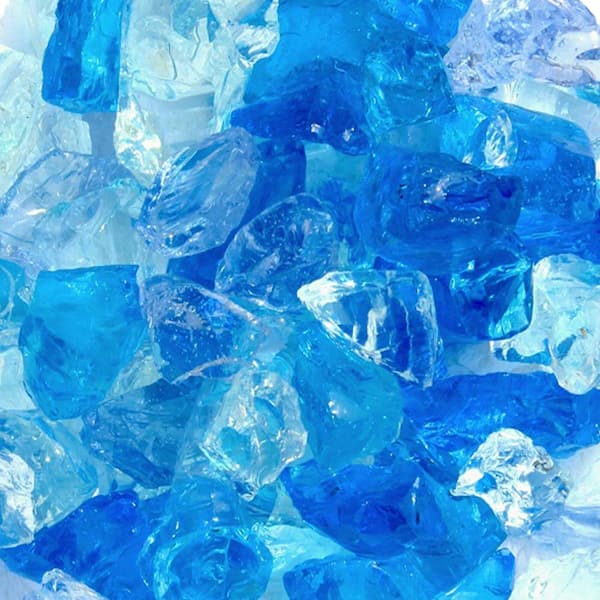 20 lbs. Recycled Fire Pit Fire Glass in Bahama Blend