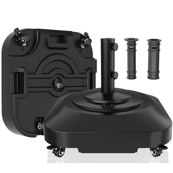 Hcman Umbrella Base,Heavy Duty Umbrella Stand with 5 Wheels, Max