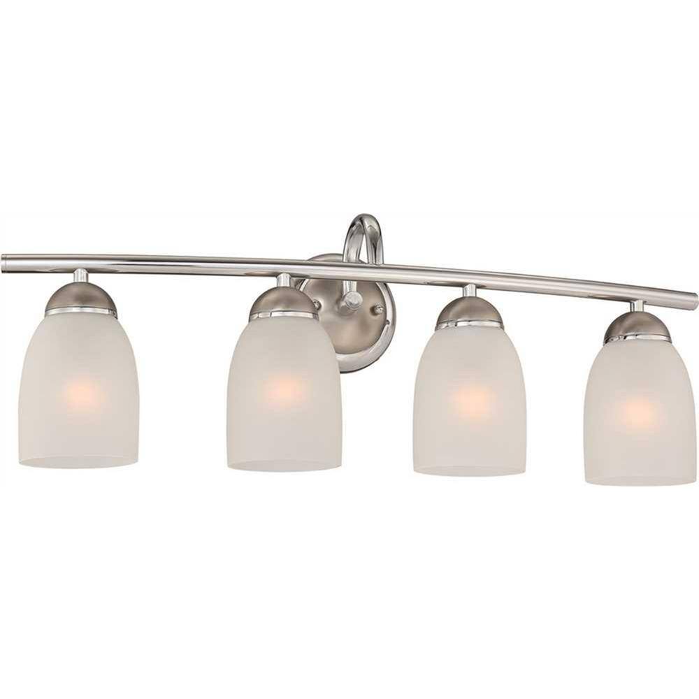 Monument 1-Light Brushed Nickel Vanity Wall Sconce Light 