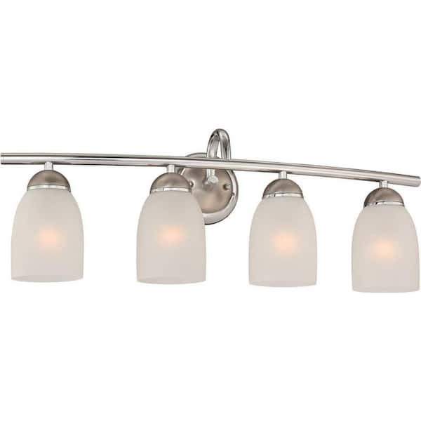 Monument 29 in. 4-Light Polished Chrome Vanity Light