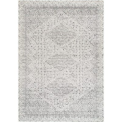 Mozaik Tribal Light Gray 12 ft. x 15 ft. Area Rug