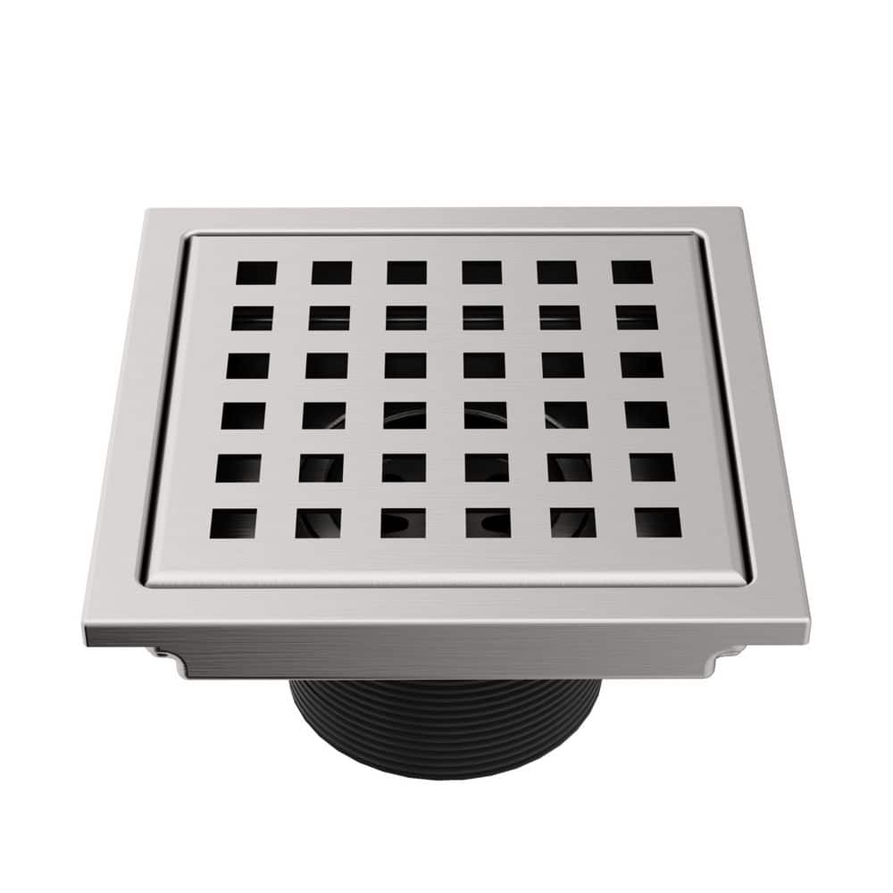 Elan 4 in. Square Shower Drain in Brushed Nickel price history on PriceWatchPro