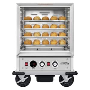 33 in. Commercial Insulated Half-Size Holding/Proofing Cabinet Holds 12 Pans with Glass Door in Silver Buffet Server